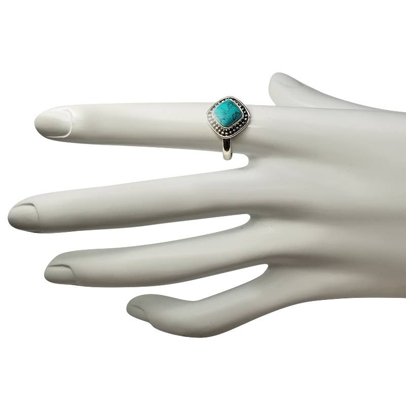 Howlite Sterling Silver Ring