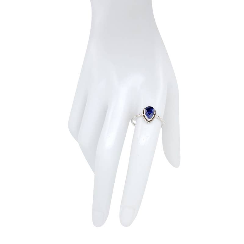 Composite Sapphire Sterling Silver Ring