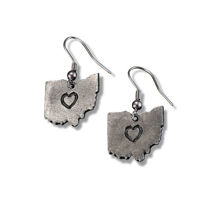New Mexico -Home State Jewelry - Pewter State Earrings