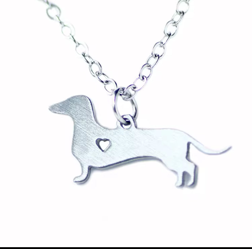 Stainless Steel Dachshund Necklace