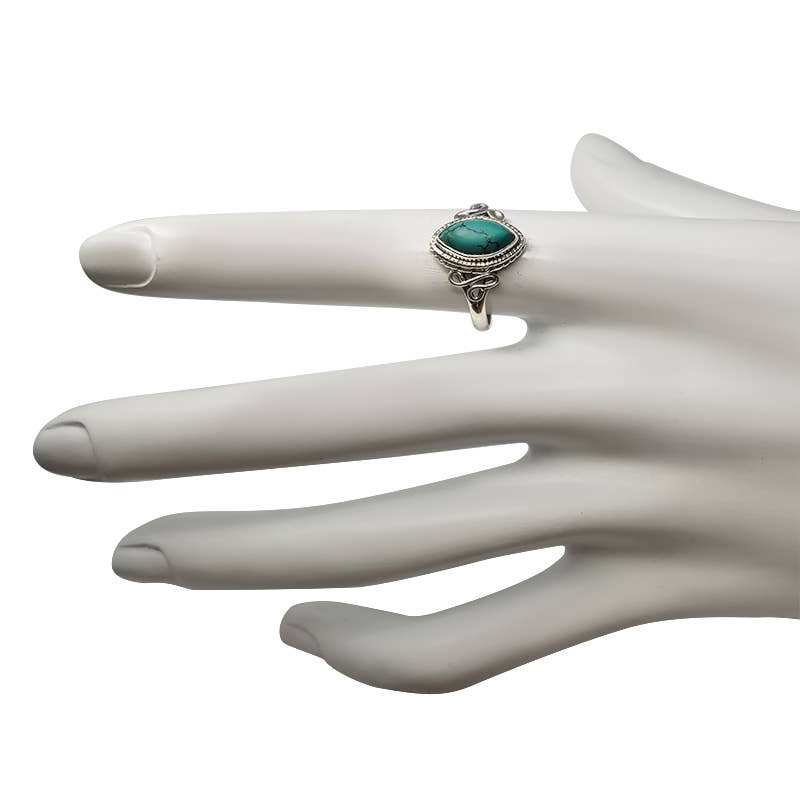 Howlite Stone Sterling Silver Ring