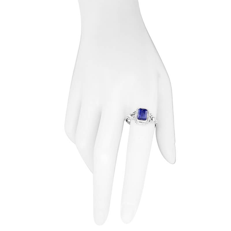 Composite Sapphire Sterling Silver Ring