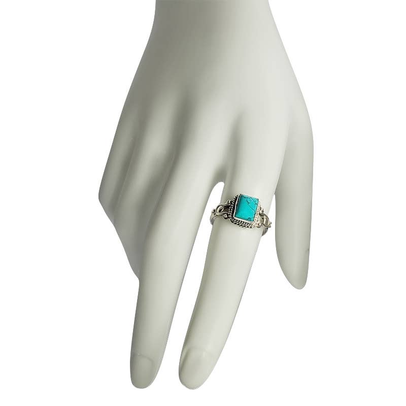 Howlite Sterling Silver Ring