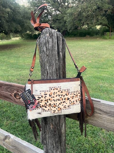 Cowhide And Leopard Crossbody