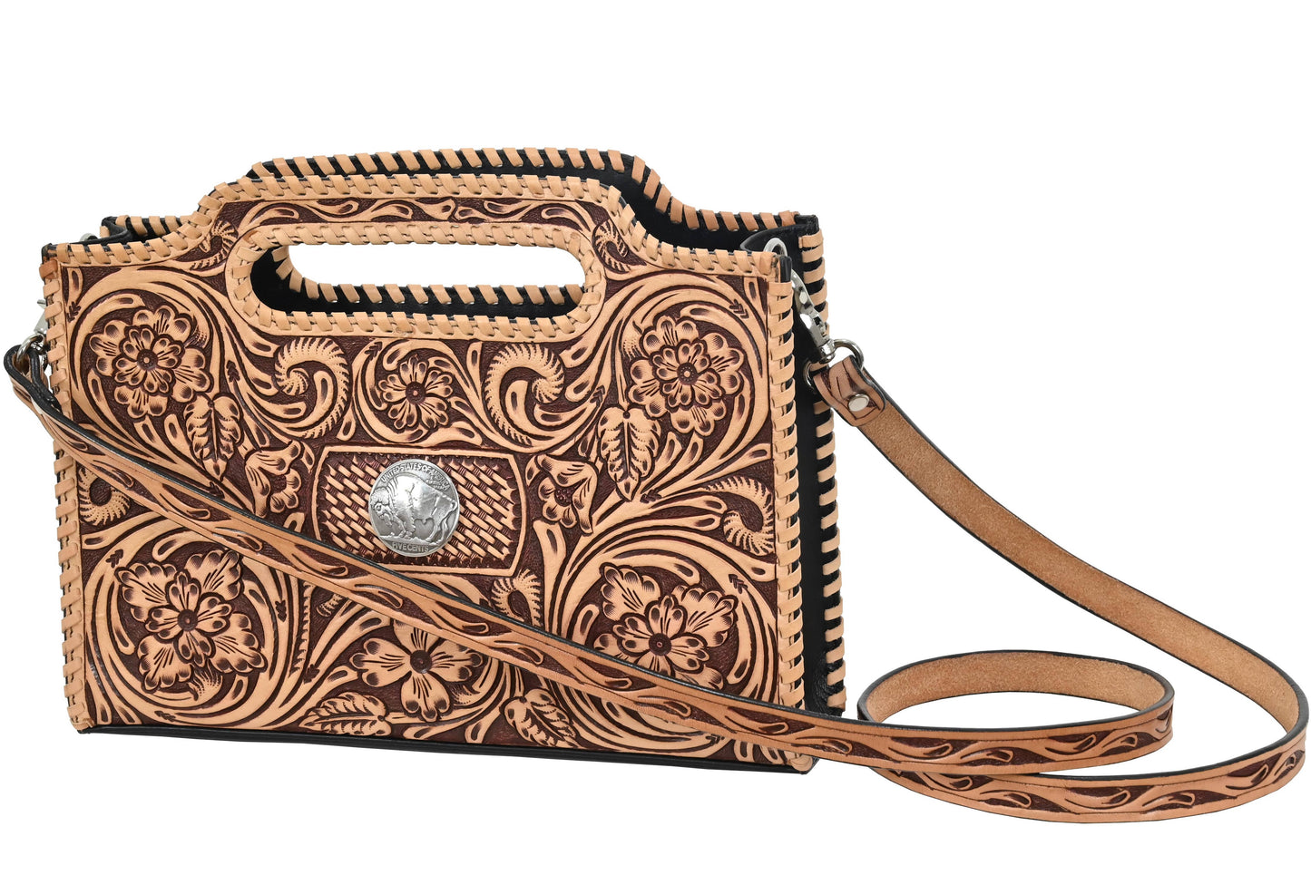 Leather Western Clutch