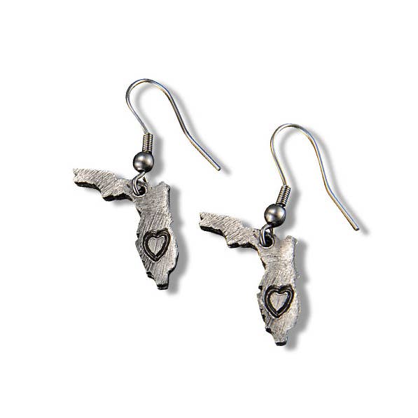 New Mexico -Home State Jewelry - Pewter State Earrings