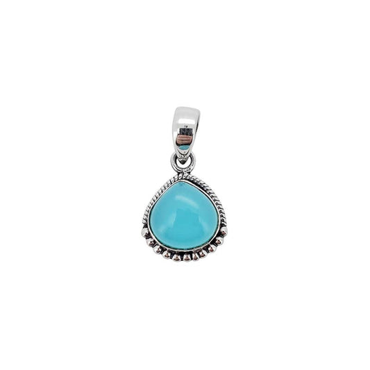 Aqua Chalcedony Sterling Silver Pendant