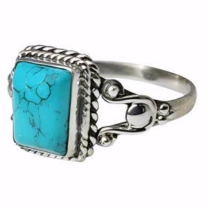 Howlite Sterling Silver Ring