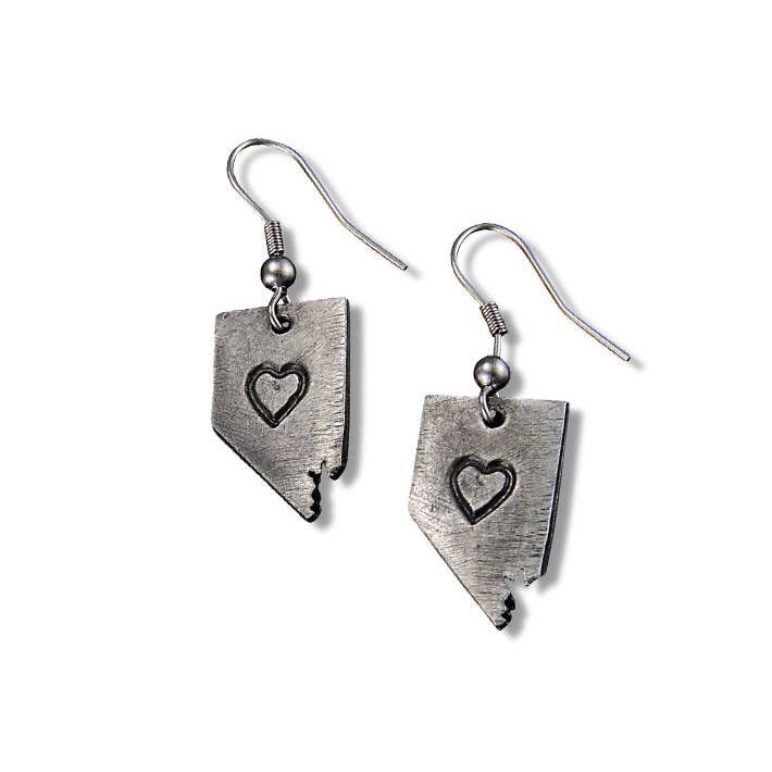 New Mexico -Home State Jewelry - Pewter State Earrings