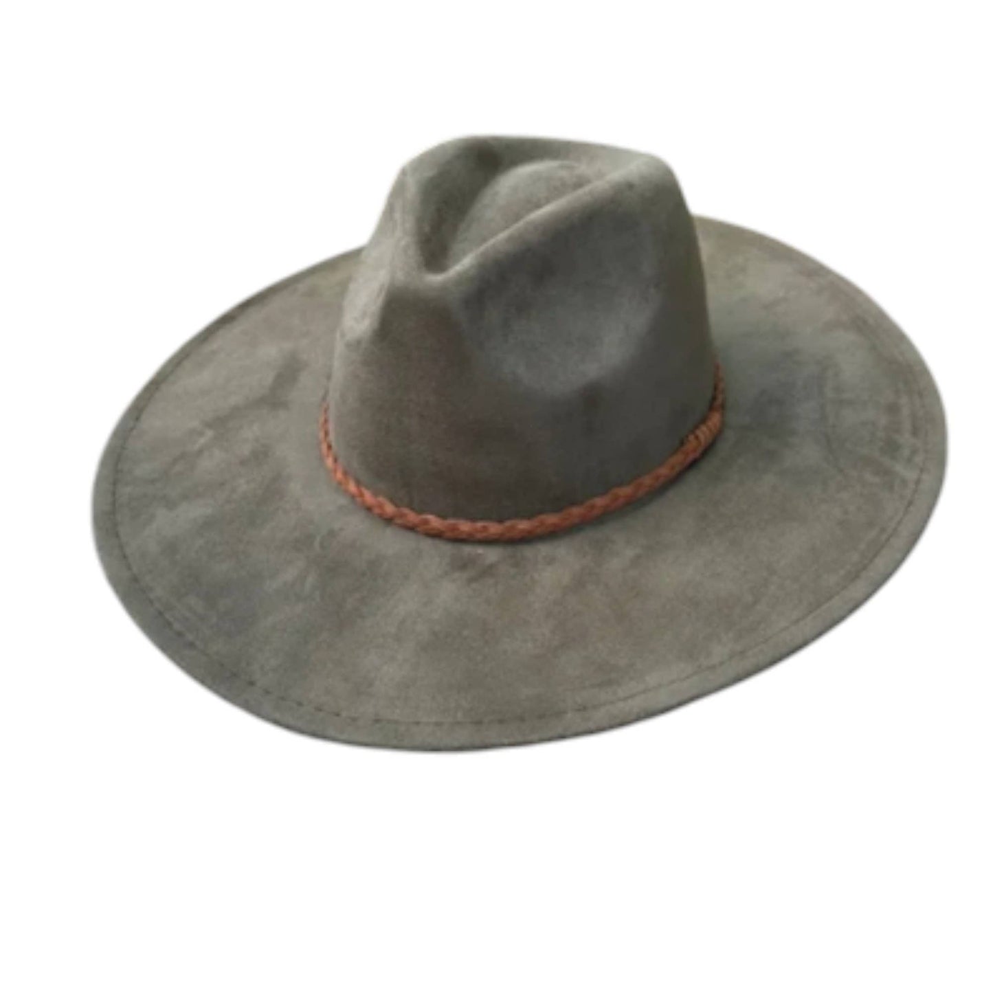Wide Brim Vegan Suede Hat – Classic & Stylish