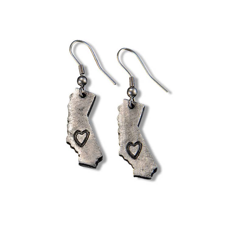 New Mexico -Home State Jewelry - Pewter State Earrings