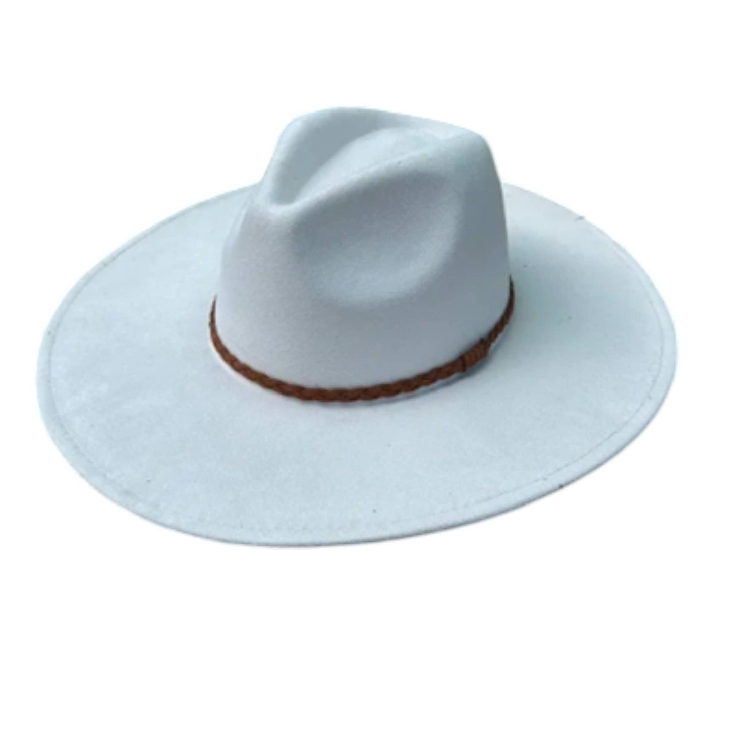 Wide Brim Vegan Suede Hat – Classic & Stylish