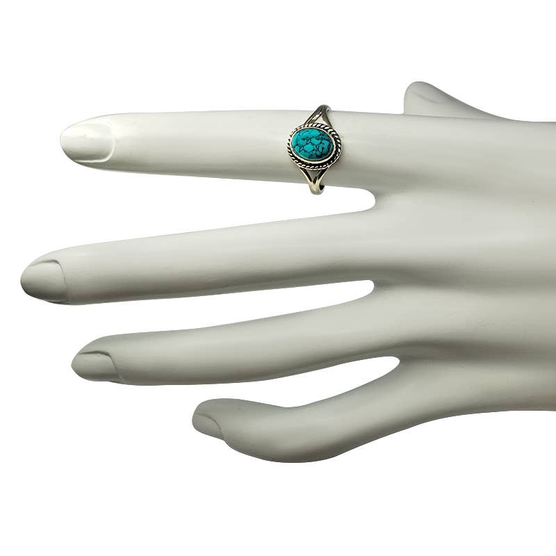Howlite Stone Sterling Silver Ring