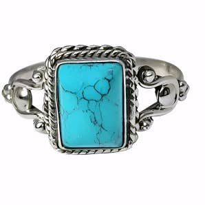 Howlite Sterling Silver Ring