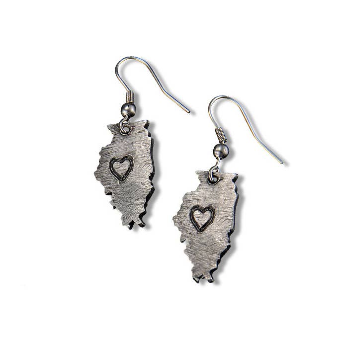 New Mexico -Home State Jewelry - Pewter State Earrings