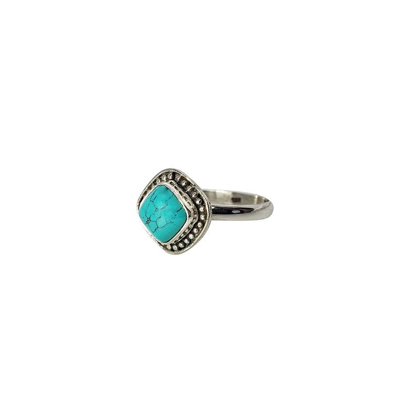 Howlite Sterling Silver Ring