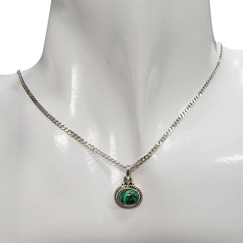 Malachite Sterling Silver Pendant