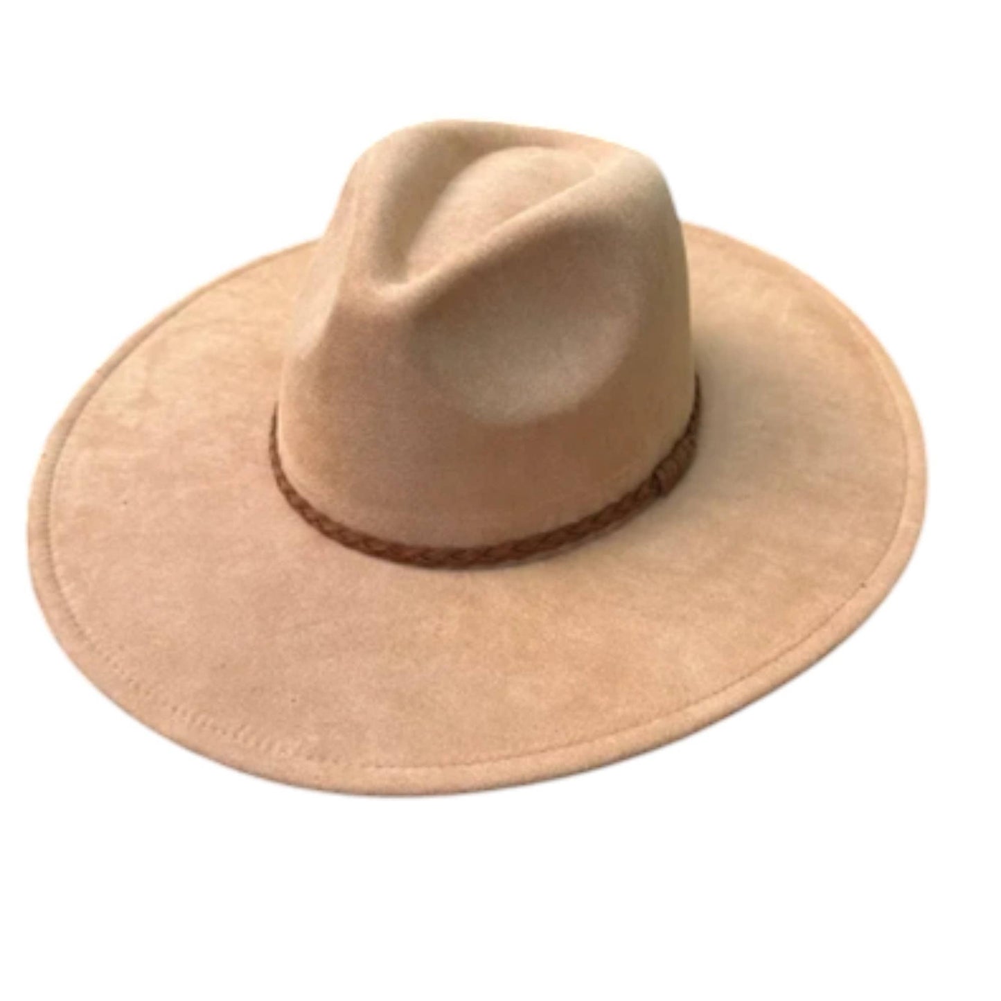 Wide Brim Vegan Suede Hat – Classic & Stylish