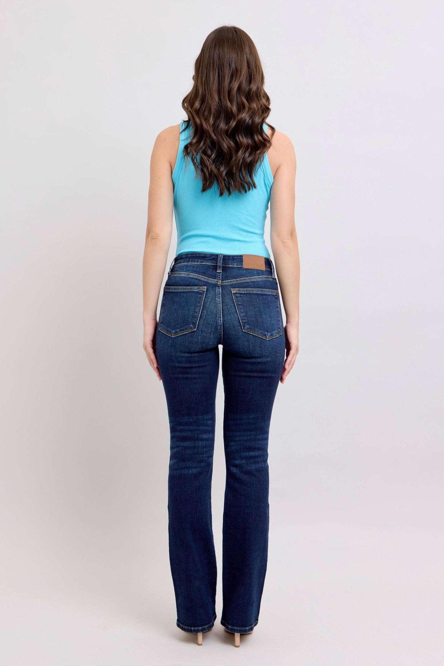 Judy Blue Mid Rise Dark Wash Classic Bootcut, Inseam 32"