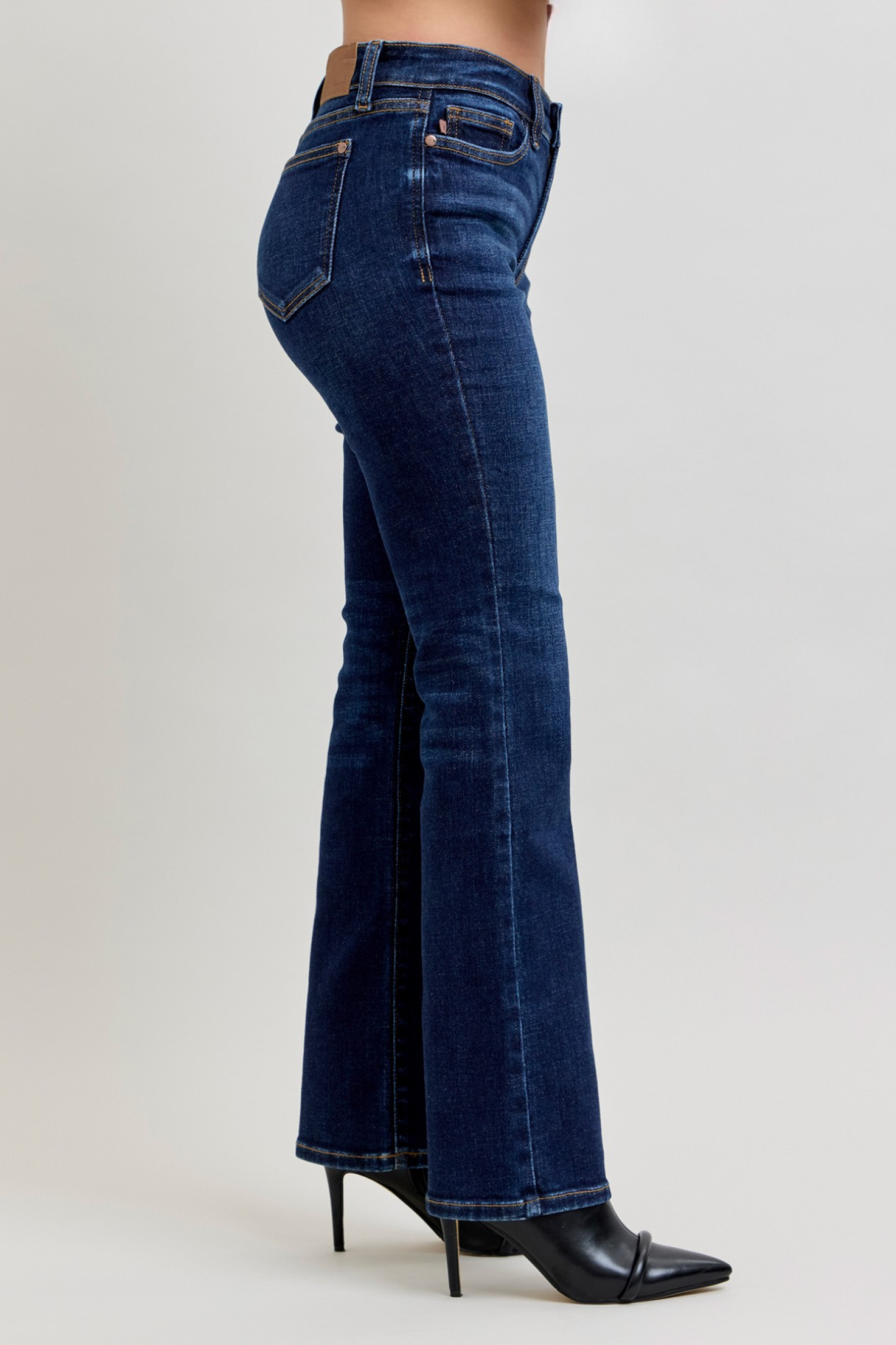 Judy Blue Mid Rise Dark Wash Classic Bootcut, PETITE Inseam 29"