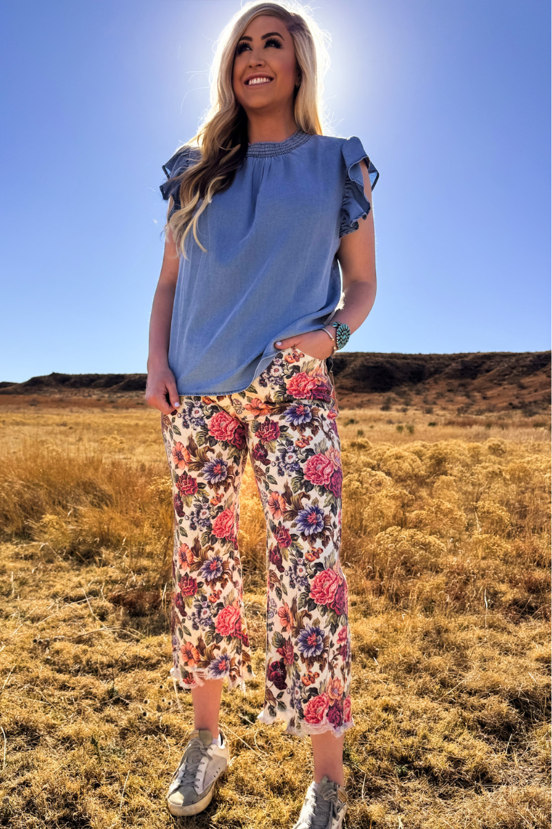 Babydoll Top Denim - Light Wash
