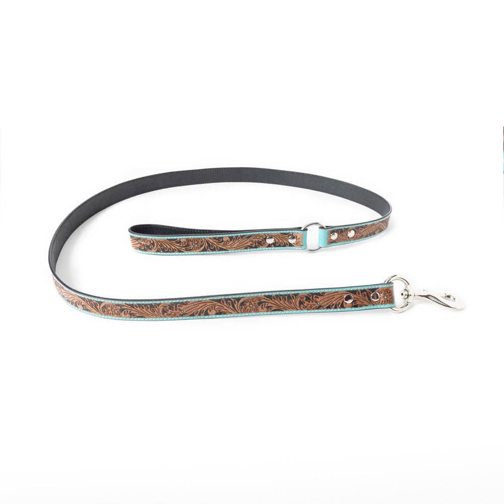 Luna Beam Dog Leash In Turquoise