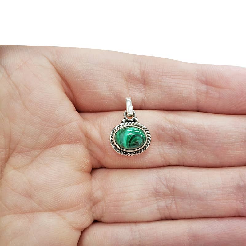 Malachite Sterling Silver Pendant