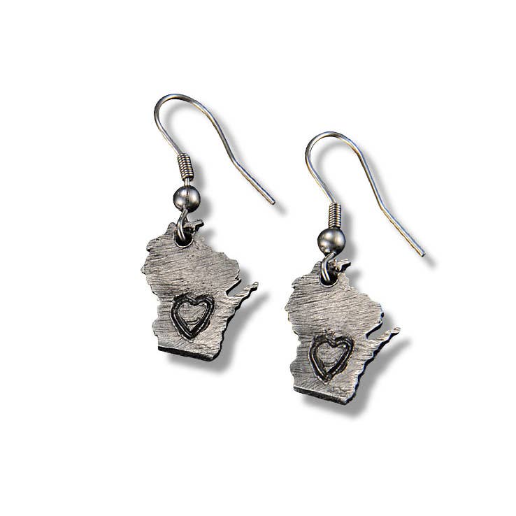 New Mexico -Home State Jewelry - Pewter State Earrings