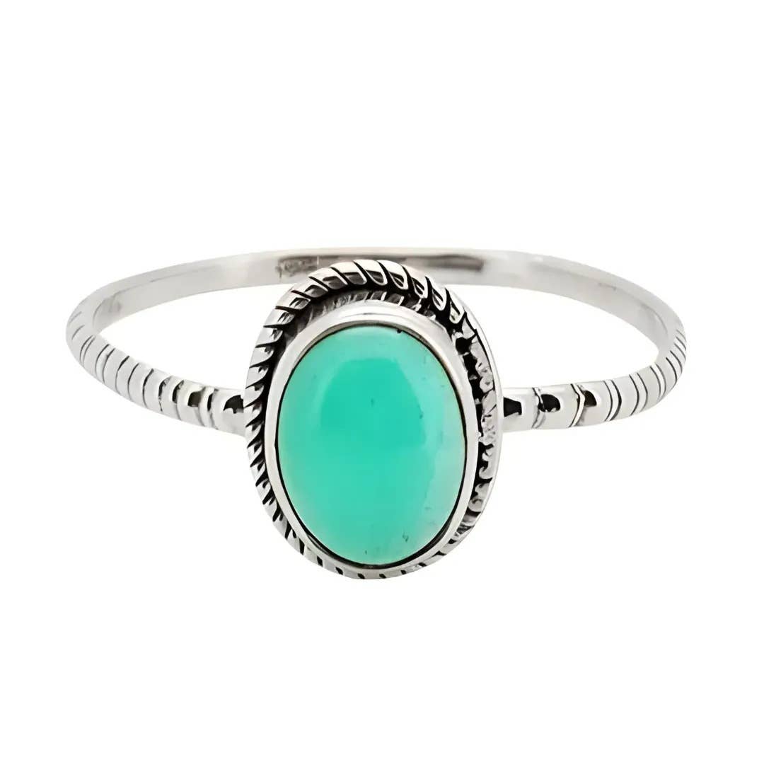Green Onyx Sterling Silver Ring
