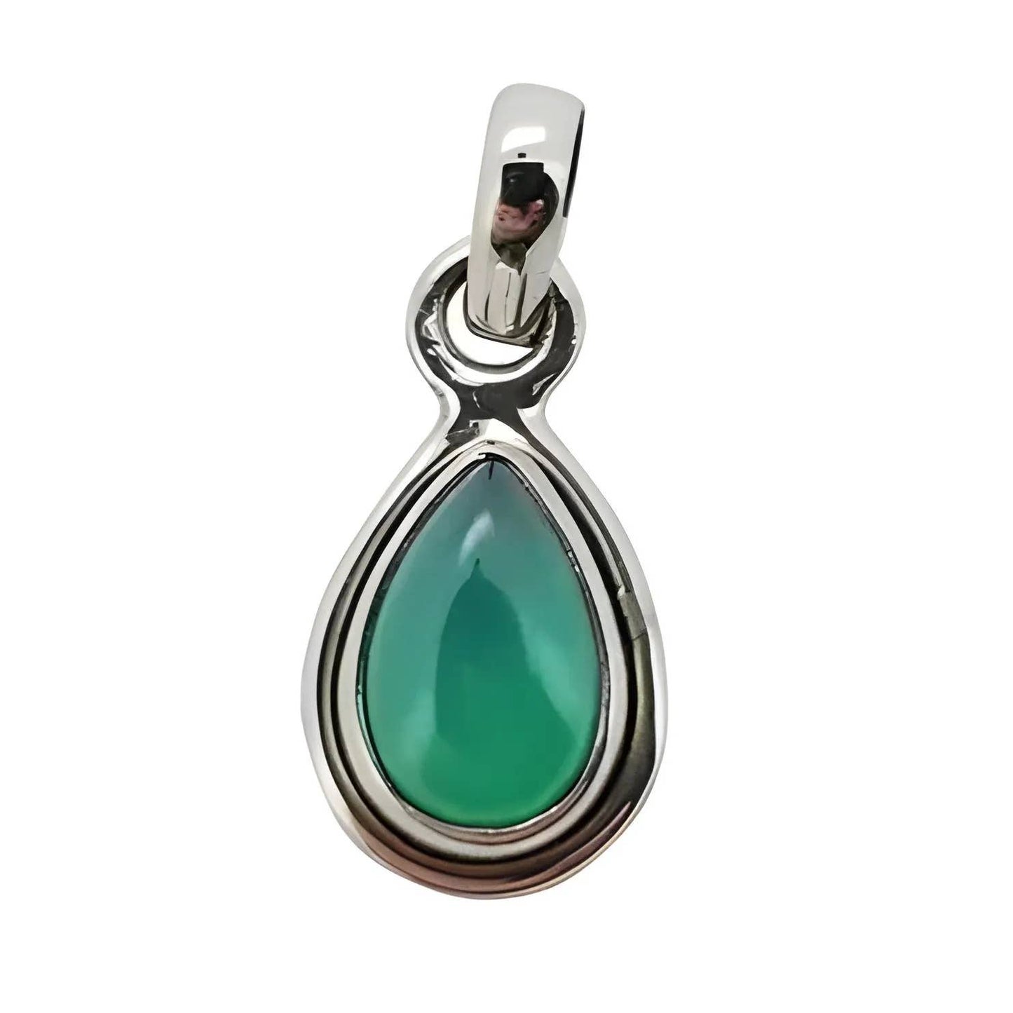 Green Onyx Sterling Silver Pendant