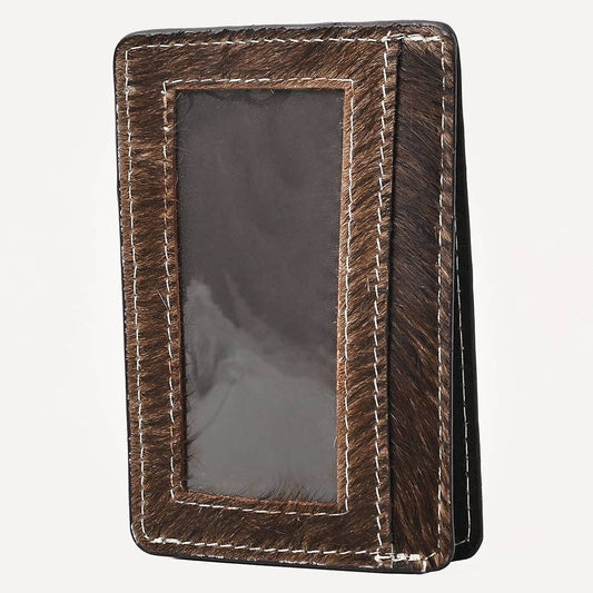 ADCCM109 Hair-On Cowhide Vertical ID Card Holder - Western Style