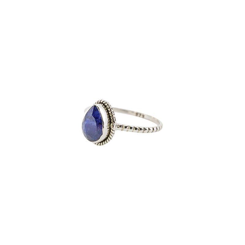 Composite Sapphire Sterling Silver Ring