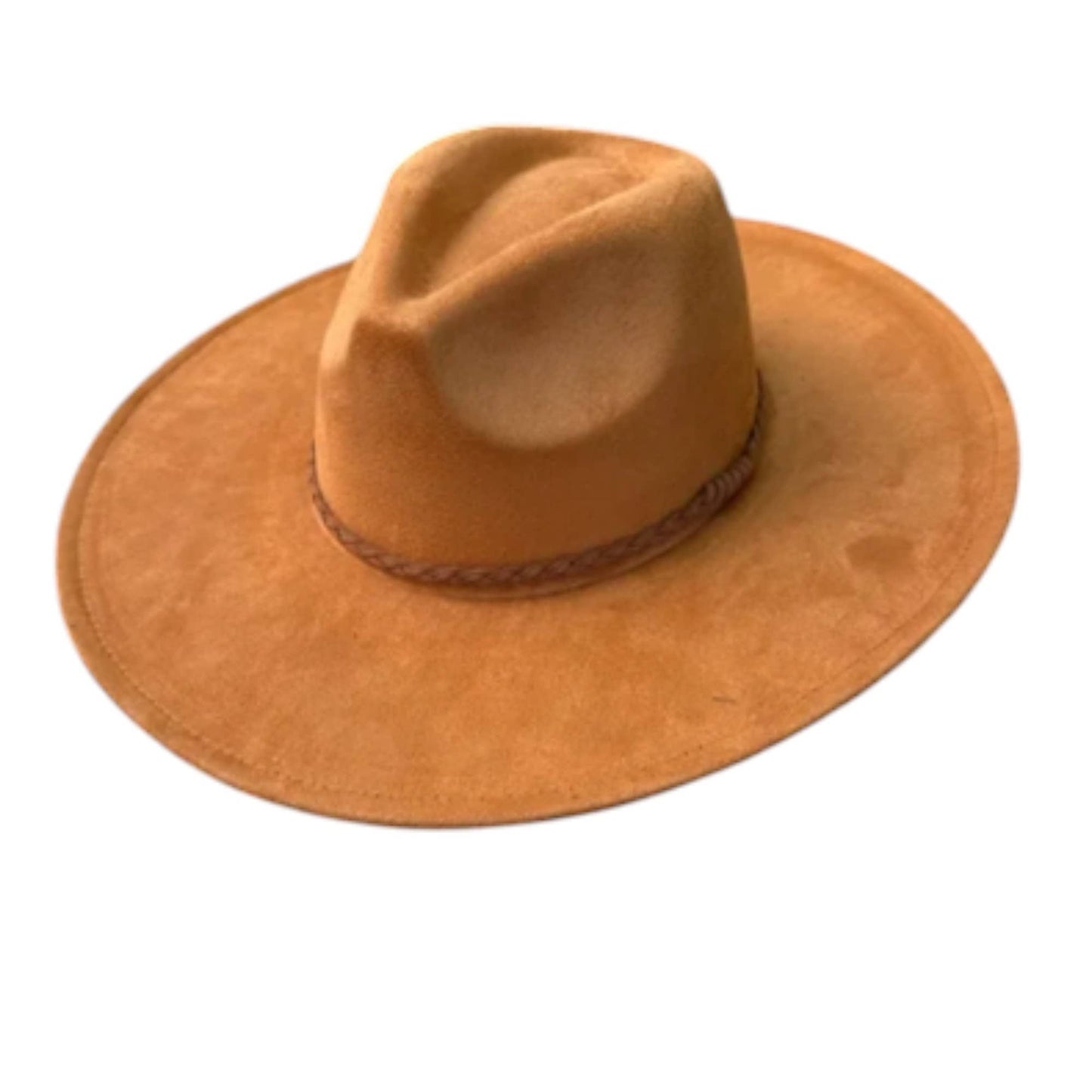 Wide Brim Vegan Suede Hat – Classic & Stylish
