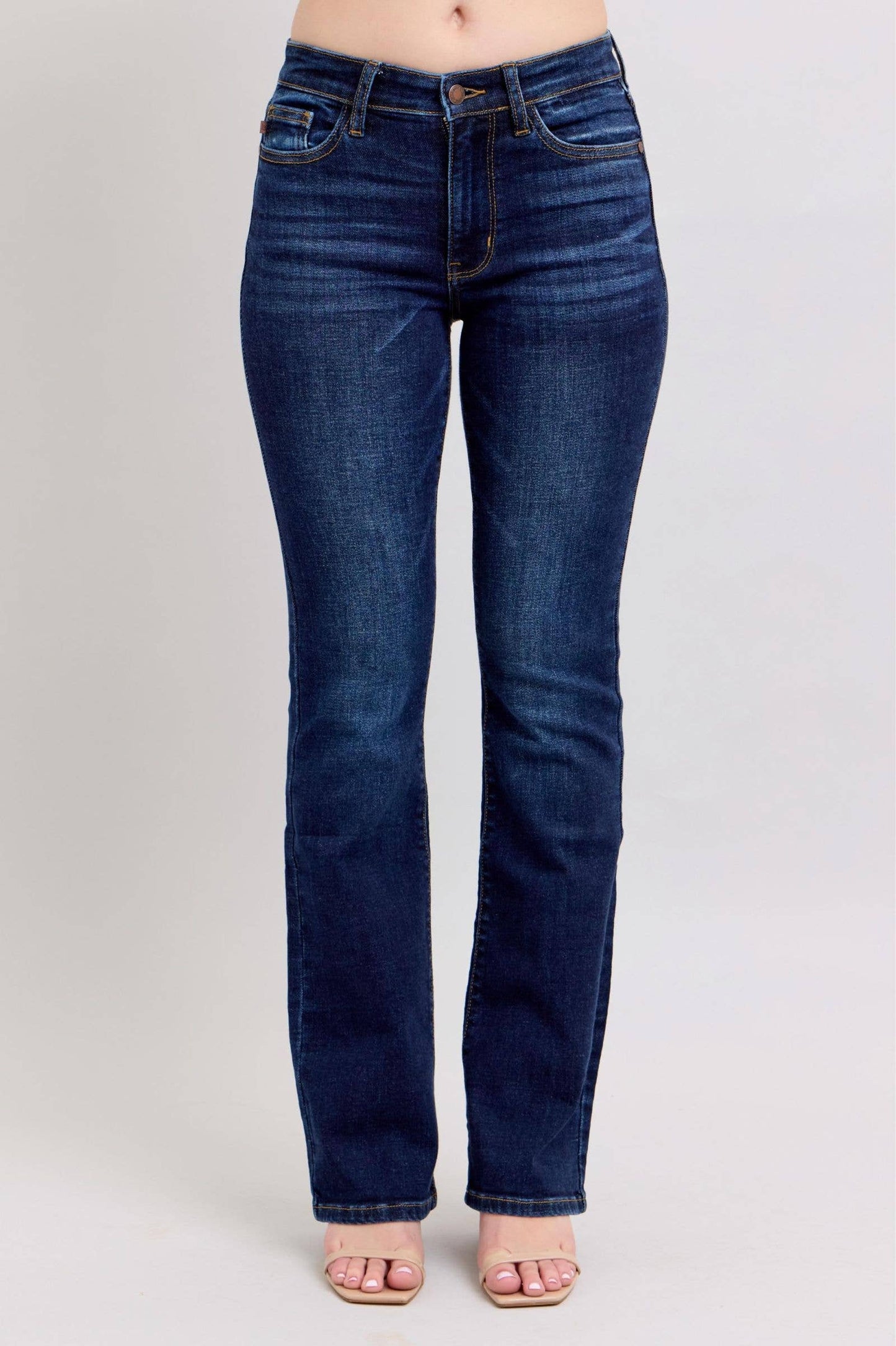 Judy Blue Mid Rise Dark Wash Classic Bootcut, Inseam 32"