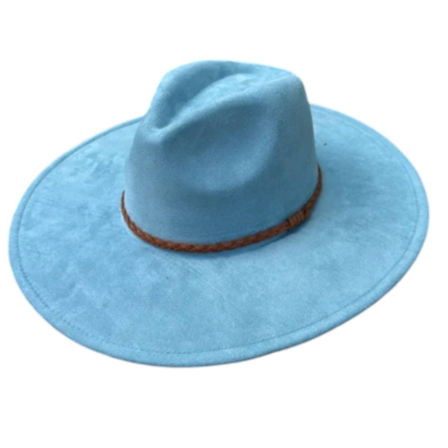 Wide Brim Vegan Suede Hat – Classic & Stylish