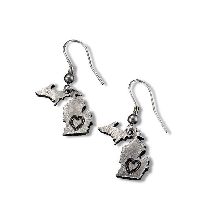 New Mexico -Home State Jewelry - Pewter State Earrings
