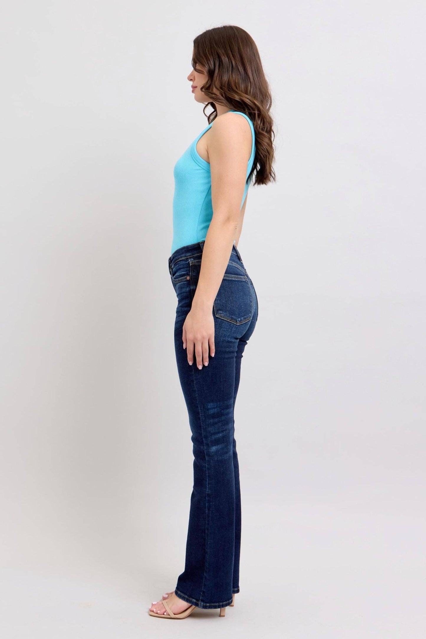 Judy Blue Mid Rise Dark Wash Classic Bootcut, Inseam 32"