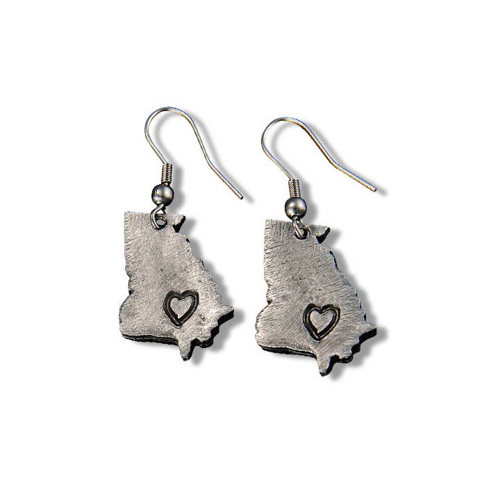New Mexico -Home State Jewelry - Pewter State Earrings