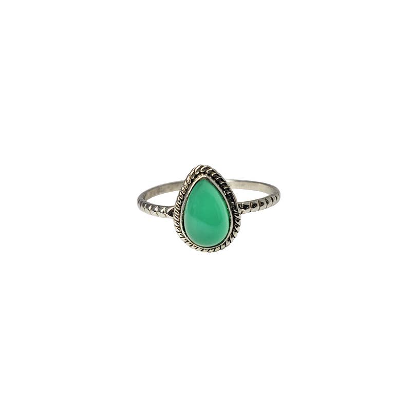 Green Onyx Sterling Silver Ring