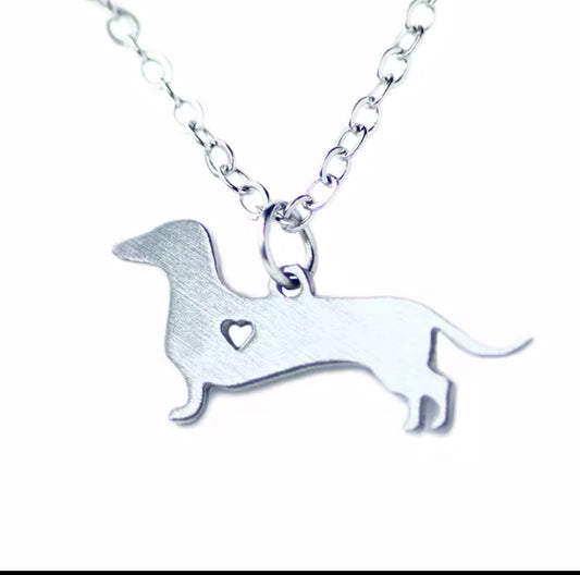 Stainless Steel Dachshund Necklace