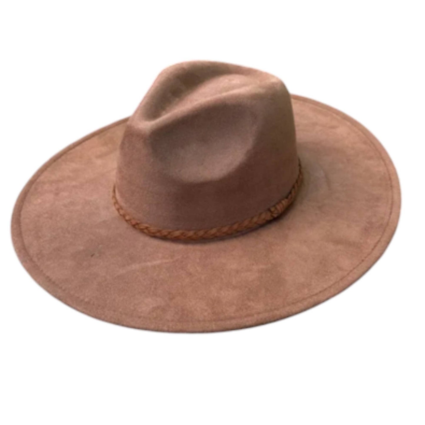 Wide Brim Vegan Suede Hat – Classic & Stylish