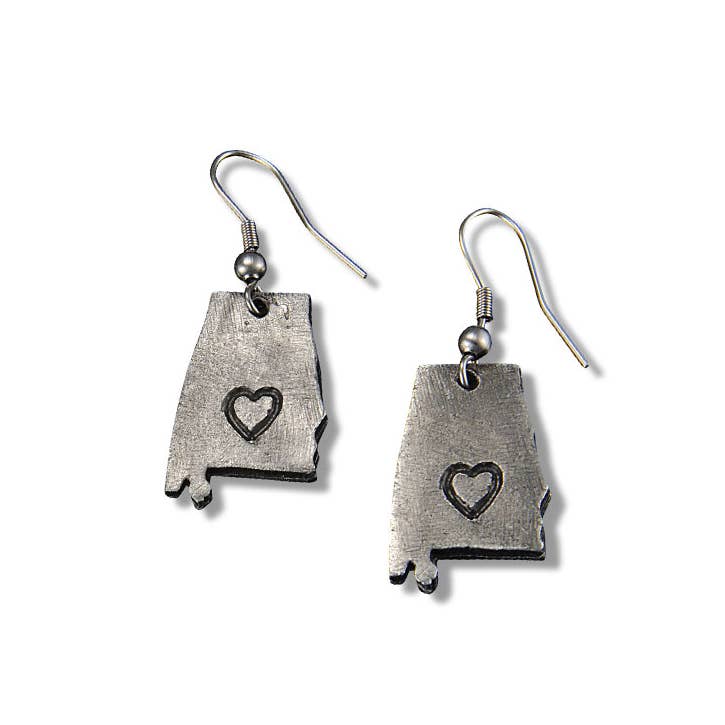New Mexico -Home State Jewelry - Pewter State Earrings