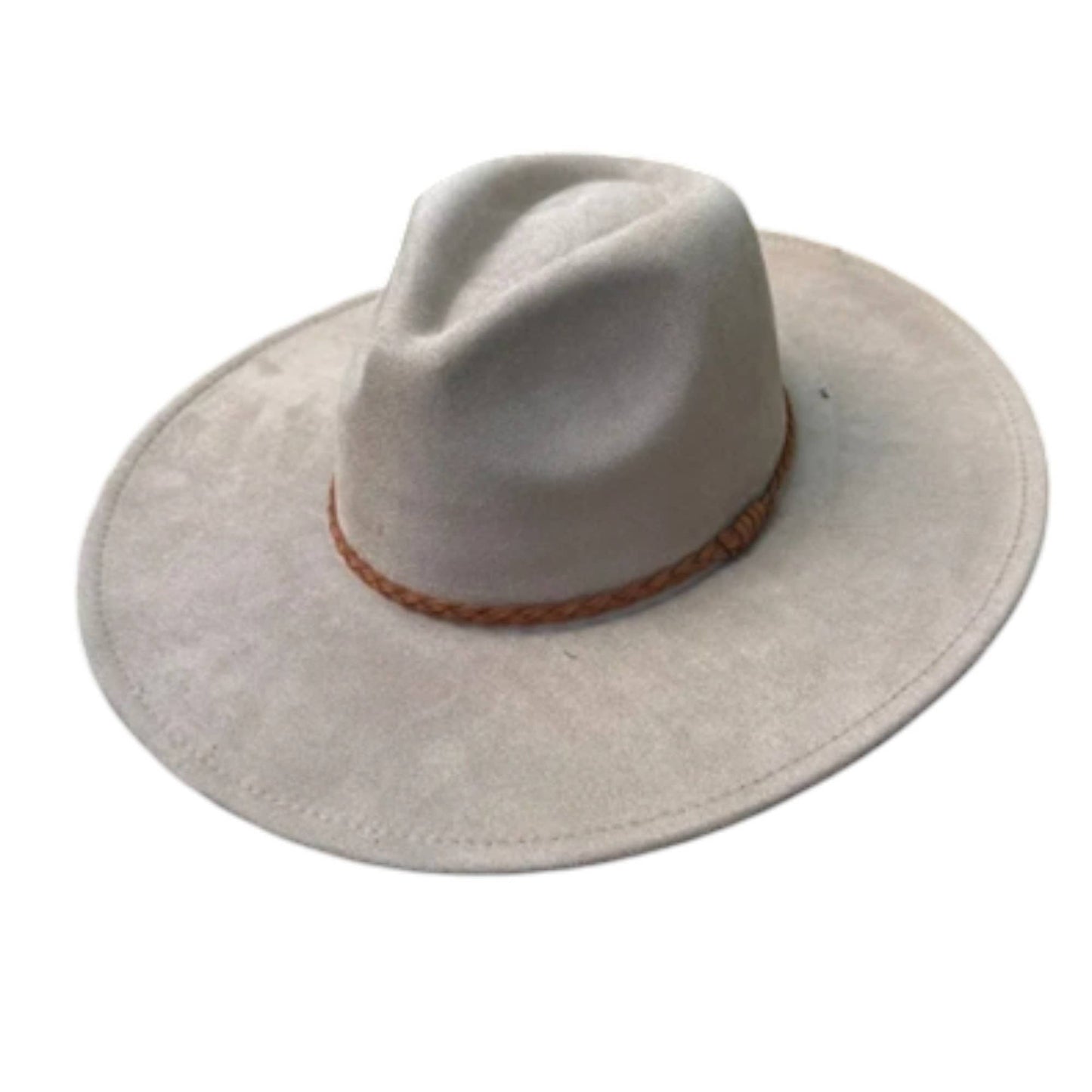 Wide Brim Vegan Suede Hat – Classic & Stylish