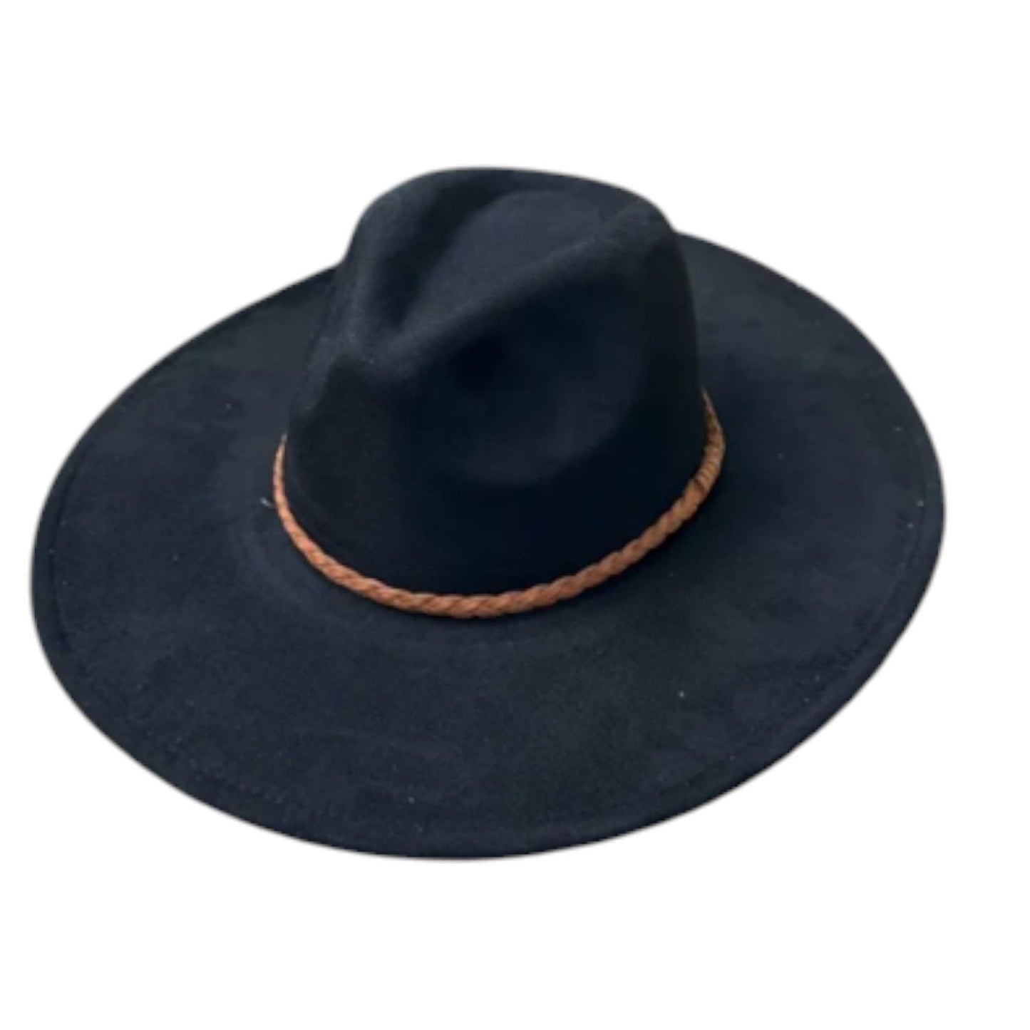 Wide Brim Vegan Suede Hat – Classic & Stylish