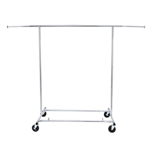 Economy Chrome Single-Rail Collapsible Salesman Rack