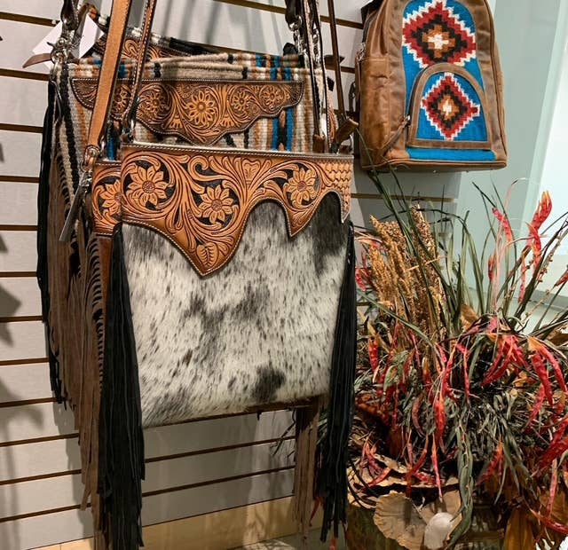 Large Cowhide Crossbody Handbag