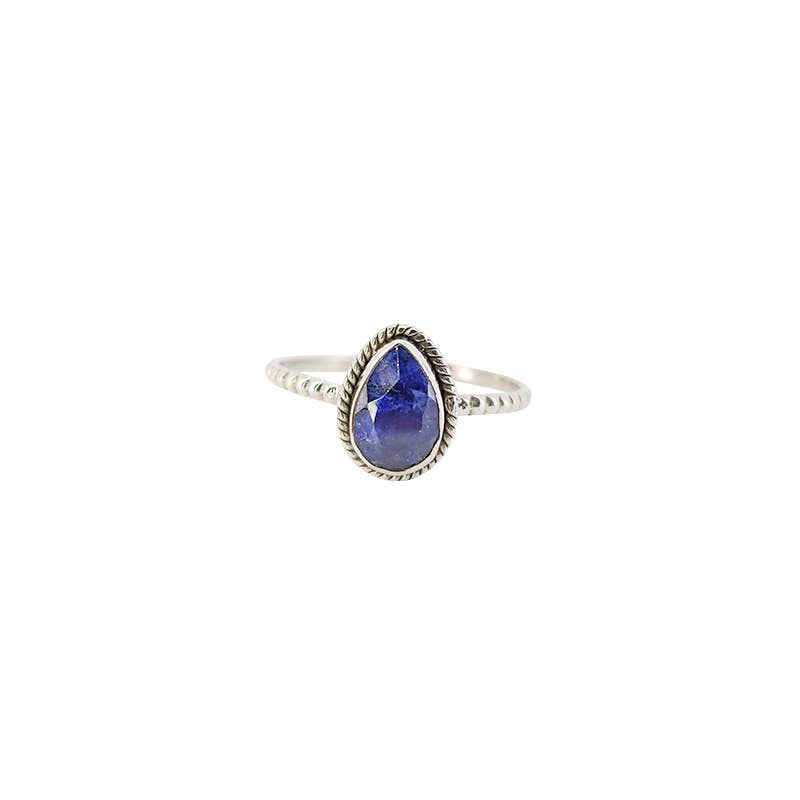 Composite Sapphire Sterling Silver Ring