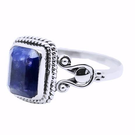 Composite Sapphire Sterling Silver Ring