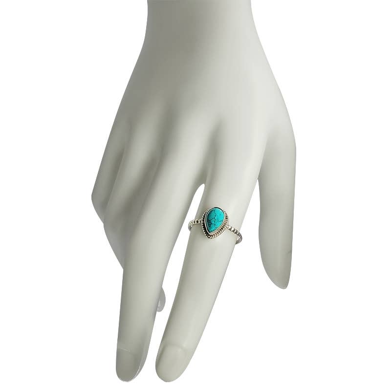 Howlite Sterling Silver Ring