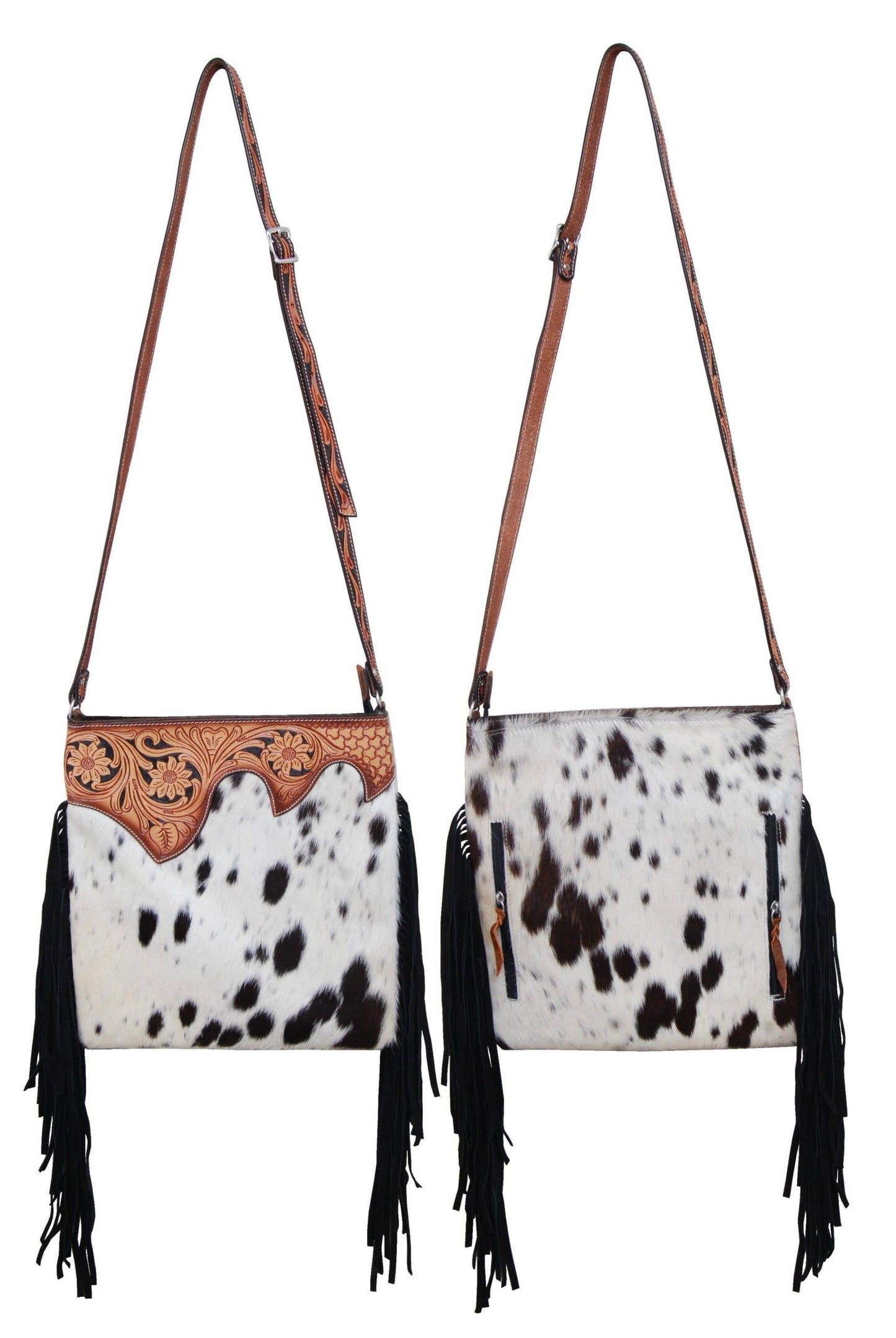 Large Cowhide Crossbody Handbag